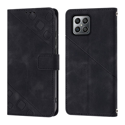 Coque Portefeuille Livre Cuir Etui Clapet Y01B pour Huawei Honor X8 4G Noir