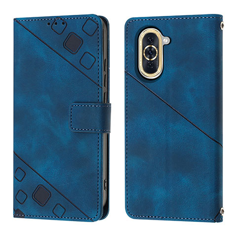 Coque Portefeuille Livre Cuir Etui Clapet Y01B pour Huawei Nova 10 Pro Bleu