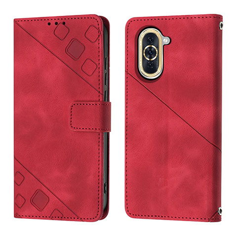 Coque Portefeuille Livre Cuir Etui Clapet Y01B pour Huawei Nova 10 Rouge