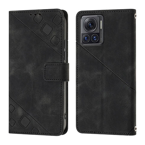 Coque Portefeuille Livre Cuir Etui Clapet Y01B pour Motorola Moto Edge 30 Ultra 5G Noir