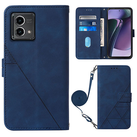 Coque Portefeuille Livre Cuir Etui Clapet Y01B pour Motorola Moto G Stylus (2023) 5G Bleu