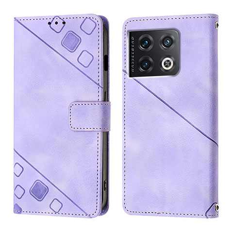 Coque Portefeuille Livre Cuir Etui Clapet Y01B pour OnePlus 10 Pro 5G Violet