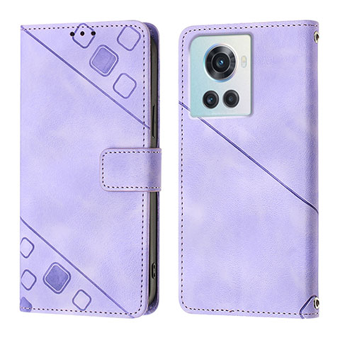 Coque Portefeuille Livre Cuir Etui Clapet Y01B pour OnePlus 10R 5G Violet