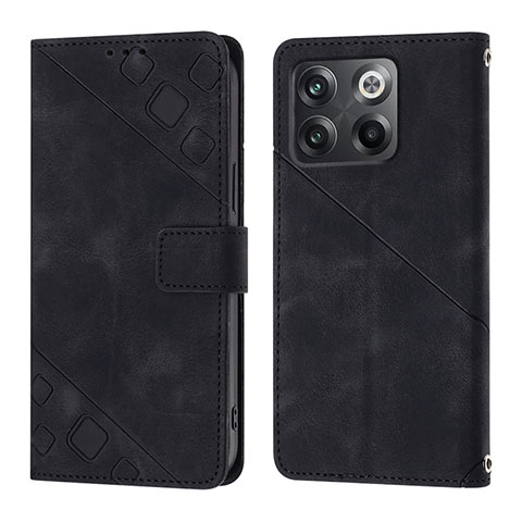 Coque Portefeuille Livre Cuir Etui Clapet Y01B pour OnePlus 10T 5G Noir