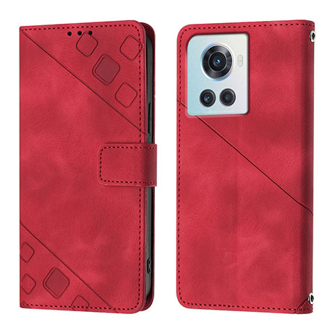 Coque Portefeuille Livre Cuir Etui Clapet Y01B pour OnePlus Ace 5G Rouge