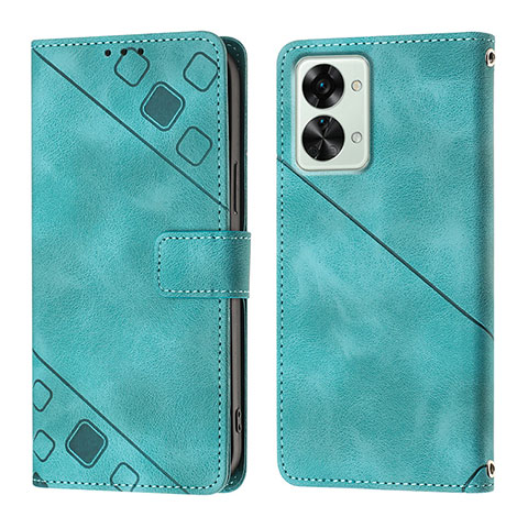 Coque Portefeuille Livre Cuir Etui Clapet Y01B pour OnePlus Nord 2T 5G Vert