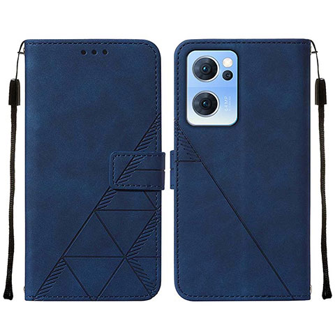 Coque Portefeuille Livre Cuir Etui Clapet Y01B pour OnePlus Nord CE 2 5G Bleu