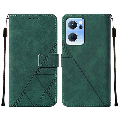 Coque Portefeuille Livre Cuir Etui Clapet Y01B pour OnePlus Nord CE 2 5G Vert