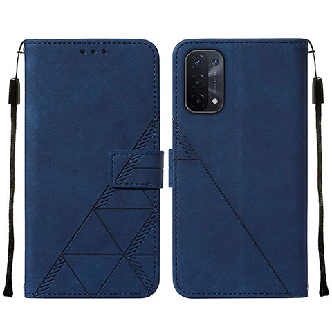 Coque Portefeuille Livre Cuir Etui Clapet Y01B pour OnePlus Nord N200 5G Bleu