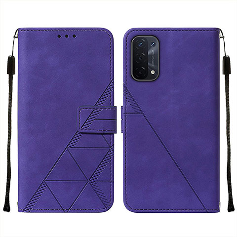 Coque Portefeuille Livre Cuir Etui Clapet Y01B pour Oppo A54 5G Violet