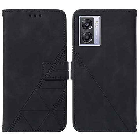 Coque Portefeuille Livre Cuir Etui Clapet Y01B pour Oppo A56S 5G Noir