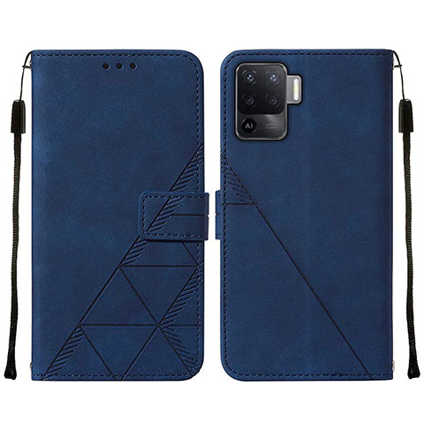 Coque Portefeuille Livre Cuir Etui Clapet Y01B pour Oppo A94 4G Bleu