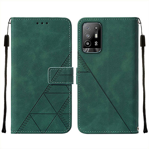 Coque Portefeuille Livre Cuir Etui Clapet Y01B pour Oppo A95 5G Vert