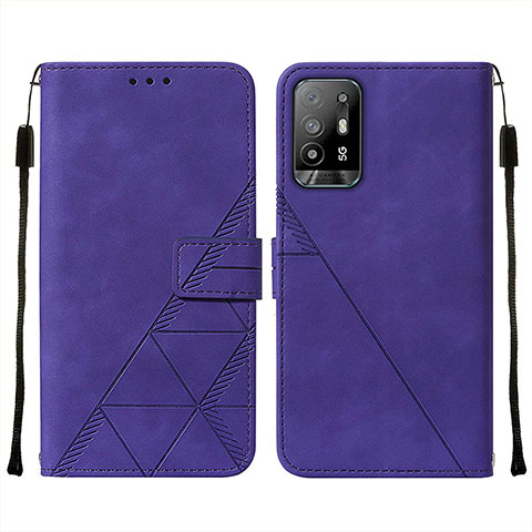 Coque Portefeuille Livre Cuir Etui Clapet Y01B pour Oppo A95 5G Violet