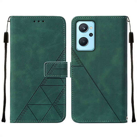 Coque Portefeuille Livre Cuir Etui Clapet Y01B pour Oppo A96 4G Vert