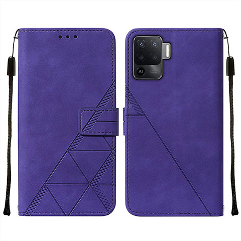 Coque Portefeuille Livre Cuir Etui Clapet Y01B pour Oppo F19 Pro Violet