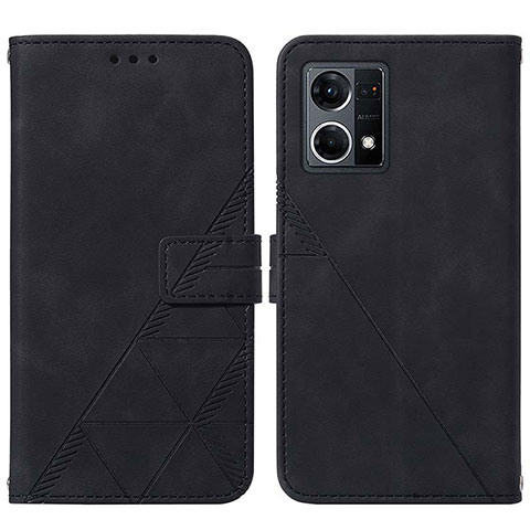 Coque Portefeuille Livre Cuir Etui Clapet Y01B pour Oppo F21 Pro 4G Noir