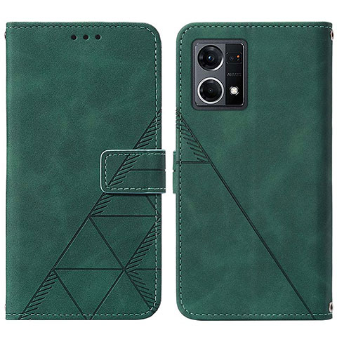 Coque Portefeuille Livre Cuir Etui Clapet Y01B pour Oppo F21 Pro 4G Vert