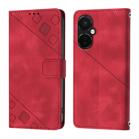 Coque Portefeuille Livre Cuir Etui Clapet Y01B pour Oppo K11x 5G Rouge