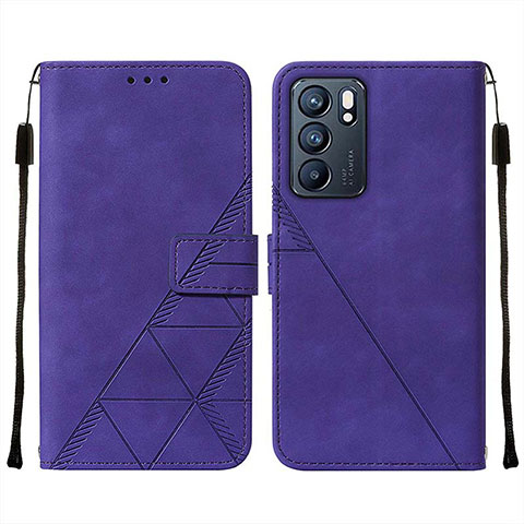 Coque Portefeuille Livre Cuir Etui Clapet Y01B pour Oppo Reno6 5G Violet