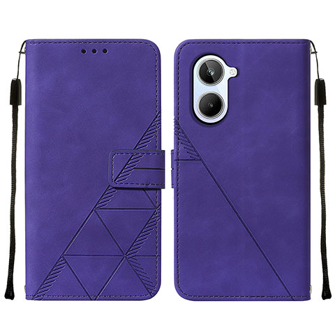 Coque Portefeuille Livre Cuir Etui Clapet Y01B pour Realme 10 4G Violet