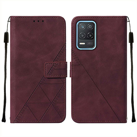 Coque Portefeuille Livre Cuir Etui Clapet Y01B pour Realme 8 5G Rouge