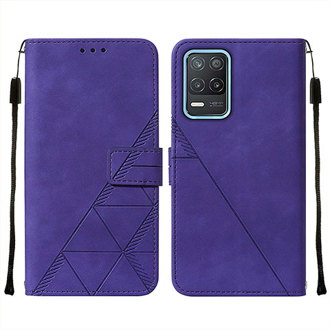 Coque Portefeuille Livre Cuir Etui Clapet Y01B pour Realme 8 5G Violet