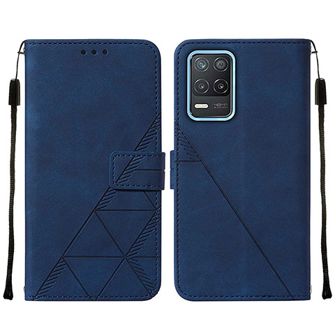 Coque Portefeuille Livre Cuir Etui Clapet Y01B pour Realme 8s 5G Bleu