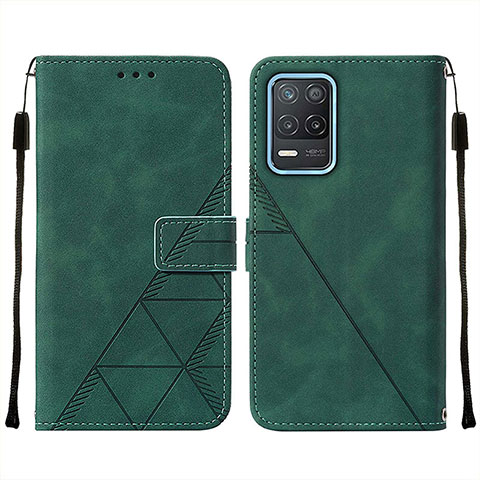 Coque Portefeuille Livre Cuir Etui Clapet Y01B pour Realme 8s 5G Vert