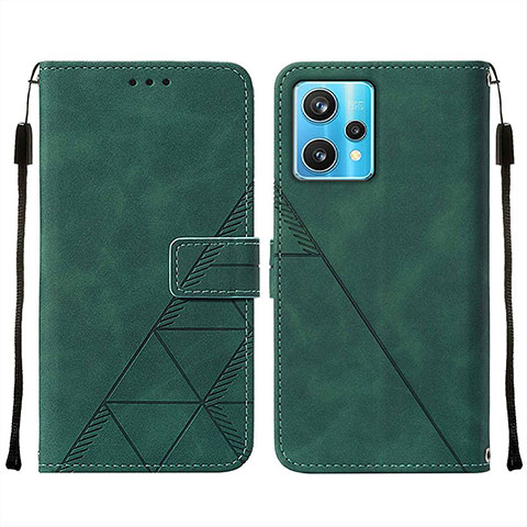 Coque Portefeuille Livre Cuir Etui Clapet Y01B pour Realme 9 4G Vert