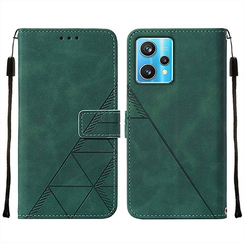 Coque Portefeuille Livre Cuir Etui Clapet Y01B pour Realme 9 Pro 5G Vert