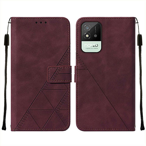 Coque Portefeuille Livre Cuir Etui Clapet Y01B pour Realme C11 (2021) Rouge