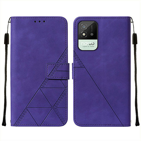 Coque Portefeuille Livre Cuir Etui Clapet Y01B pour Realme C11 (2021) Violet