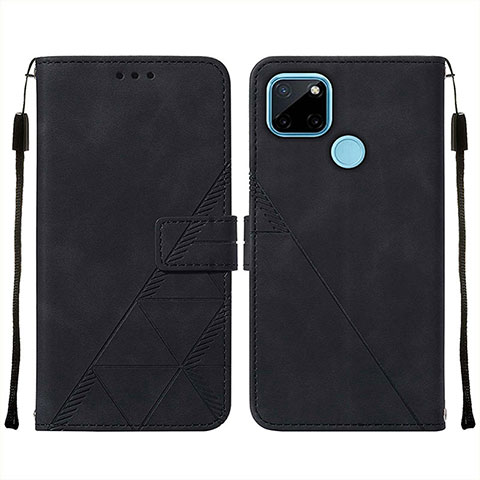 Coque Portefeuille Livre Cuir Etui Clapet Y01B pour Realme C21Y Noir