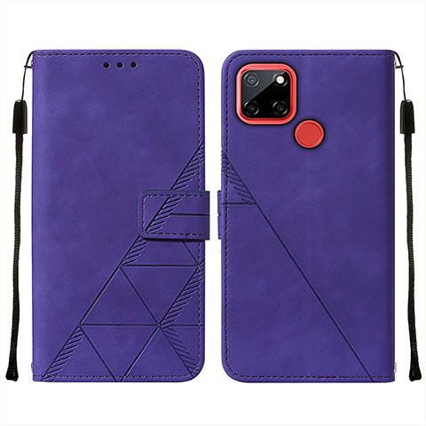 Coque Portefeuille Livre Cuir Etui Clapet Y01B pour Realme C25S Violet