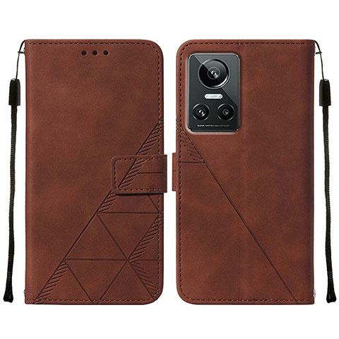 Coque Portefeuille Livre Cuir Etui Clapet Y01B pour Realme GT Neo3 5G Marron