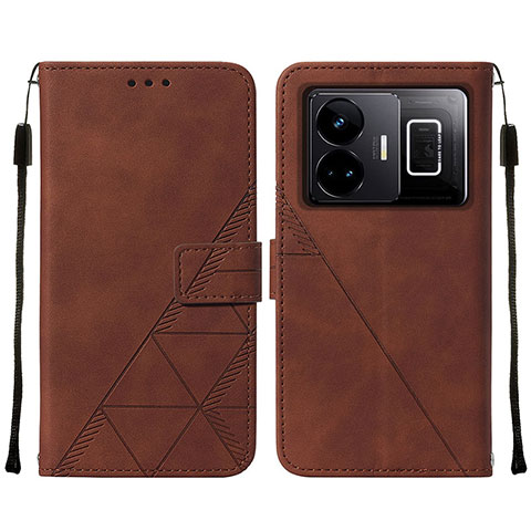 Coque Portefeuille Livre Cuir Etui Clapet Y01B pour Realme GT Neo5 240W 5G Marron