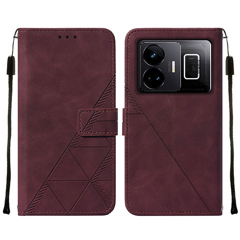 Coque Portefeuille Livre Cuir Etui Clapet Y01B pour Realme GT Neo5 240W 5G Rouge