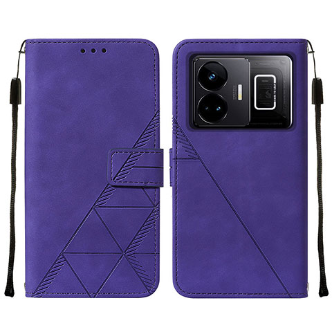 Coque Portefeuille Livre Cuir Etui Clapet Y01B pour Realme GT Neo6 5G Violet