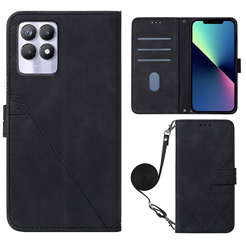 Coque Portefeuille Livre Cuir Etui Clapet Y01B pour Realme Narzo 50 4G Noir