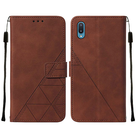 Coque Portefeuille Livre Cuir Etui Clapet Y01B pour Samsung Galaxy A02 Marron