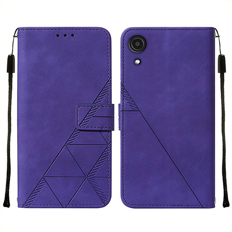 Coque Portefeuille Livre Cuir Etui Clapet Y01B pour Samsung Galaxy A03 Core Violet