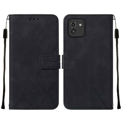 Coque Portefeuille Livre Cuir Etui Clapet Y01B pour Samsung Galaxy A03 Noir