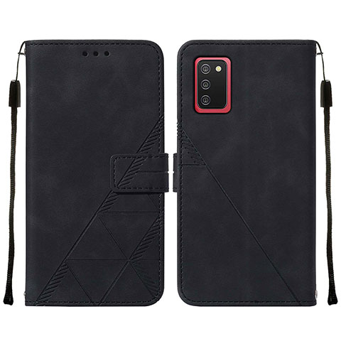 Coque Portefeuille Livre Cuir Etui Clapet Y01B pour Samsung Galaxy A03s Noir