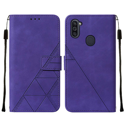 Coque Portefeuille Livre Cuir Etui Clapet Y01B pour Samsung Galaxy A11 Violet