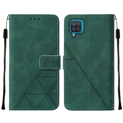 Coque Portefeuille Livre Cuir Etui Clapet Y01B pour Samsung Galaxy A12 Nacho Vert