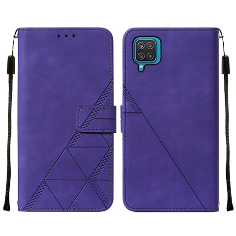 Coque Portefeuille Livre Cuir Etui Clapet Y01B pour Samsung Galaxy A12 Nacho Violet