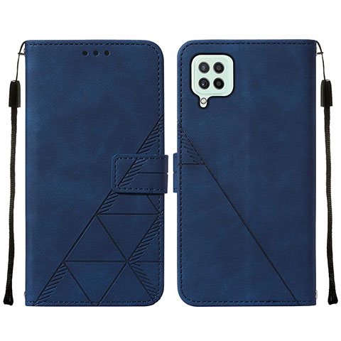 Coque Portefeuille Livre Cuir Etui Clapet Y01B pour Samsung Galaxy A22 4G Bleu