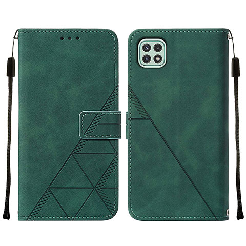 Coque Portefeuille Livre Cuir Etui Clapet Y01B pour Samsung Galaxy A22 5G Vert