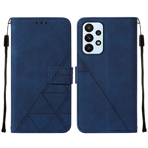 Coque Portefeuille Livre Cuir Etui Clapet Y01B pour Samsung Galaxy A23 4G Bleu